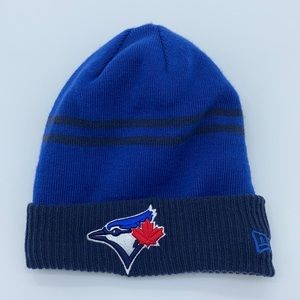 NWT Artic Trim Toronto Blue Jays New Era Logo Cuffed Knit Hat Youth